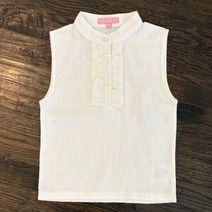 Bisby white linen girls Henley sz 6